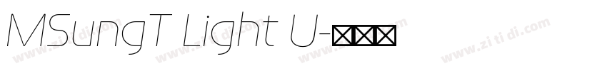 MSungT Light U字体转换